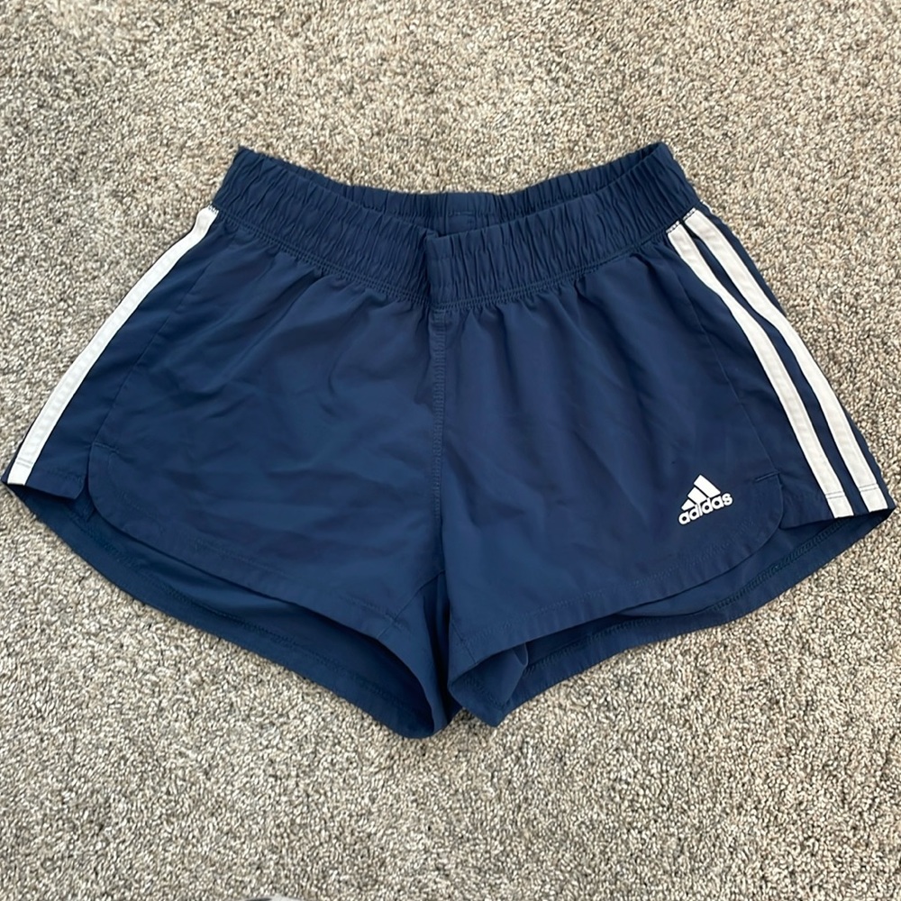 blue adidas shorts. size xs